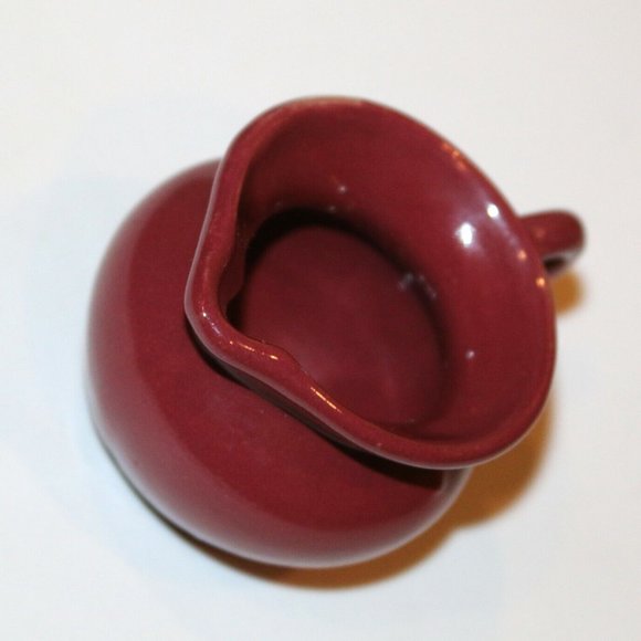 vintage wide mouth pitcher pink / maroon uhl pottery 578? - Picture 3 of 5
